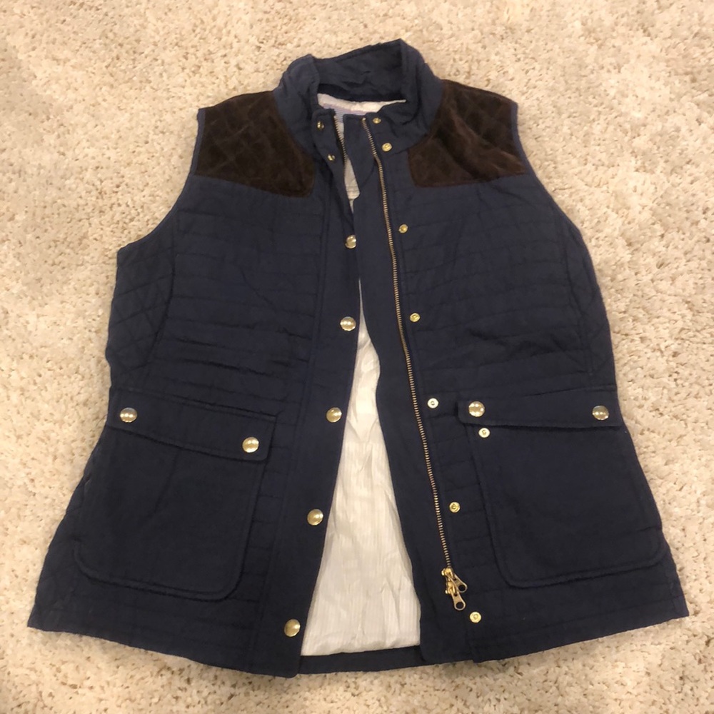 Vineyard Vines Navy Quilted Vest Size M